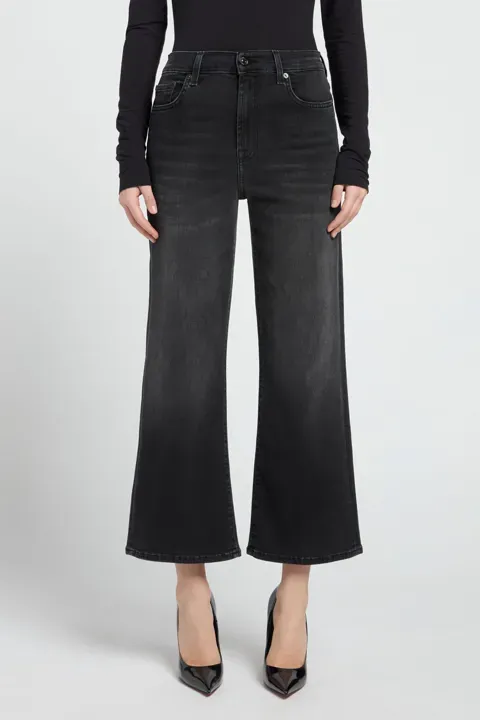 Cropped wide-leg jeans, the product photo.