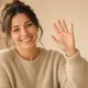 A hand waving