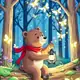 Bear in a red scarf